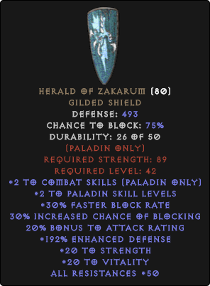 Herald of zakarum diablo 2 с кого падает